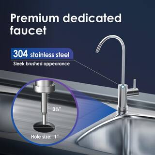 Waterdrop 8000 Gal. Remineralization Under Sink Water Filter System with Dedicated Faucet B-WD-10UB-MZ