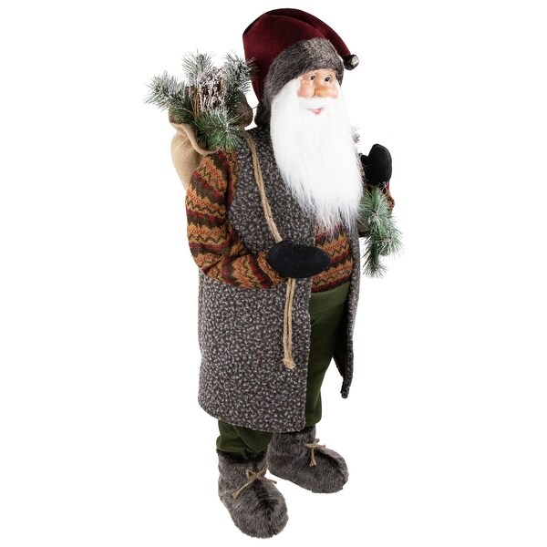 36 Country Rustic Santa Claus Standing Christmas Figure