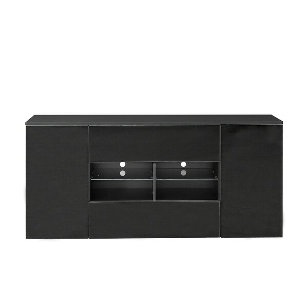 TV cabinet with double doors and drawers is suitable for living room and bedroom