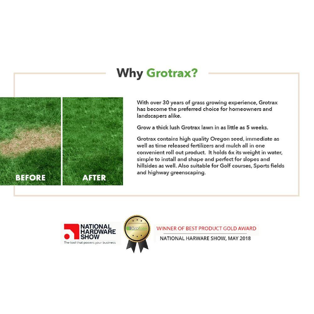 Grotrax 100 sq. ft. Big Roll Fine Fescue Mixture 811