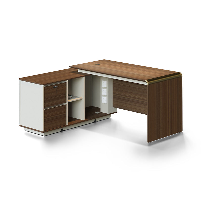 ANDERSON Executive Desk 1.6M Reversible - Australian Gold Oak