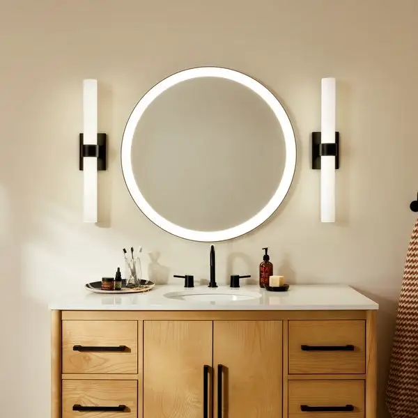 Kichler Lighting Elan Izza 25.5 in. 1-Light Matte Black Integrated LED Vanity Light