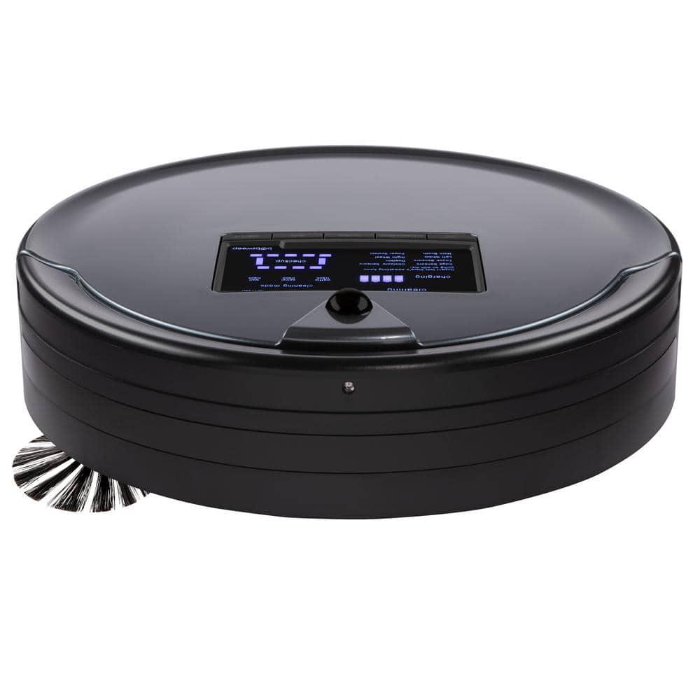 bObsweep PetHair Plus Robotic Vacuum Cleaner and Mop with Docking Station MultiSurface Cleaning in Charcoal