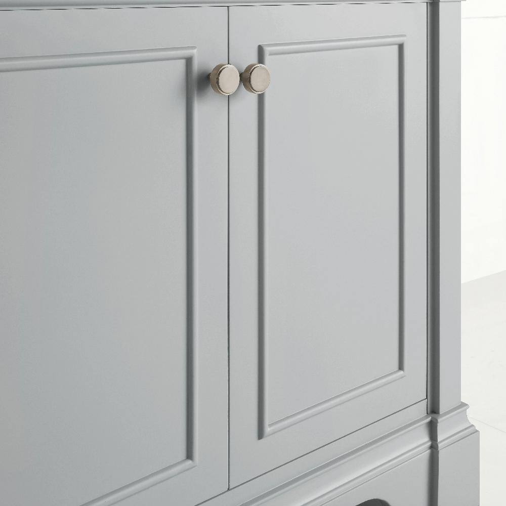 Home Decorators Collection Melpark 30 in. W x 22 in. D x 34.5 in. H Bath Vanity in Dove Gray with White Cultured Marble Top Melpark 30G