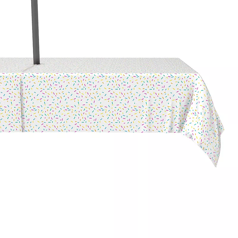 Water Repellent， Outdoor， 100% Polyester， 60x104， Sprinkles on White