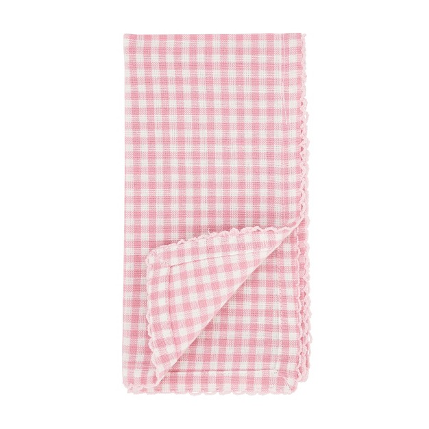 Saro Lifestyle Table Napkins With Gingham Design