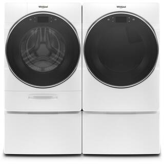 Whirlpool 27 in. 5.0 cu. ft. High Efficiency Smart White Stackable Front Load Washing Machine with Load and Go XL Plus Dispenser WFW9620HW