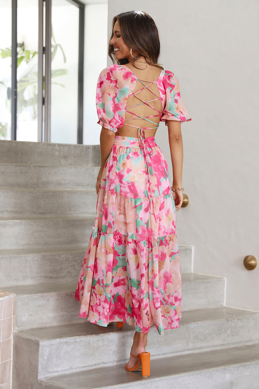 Happy Mood Maxi Dress Pink