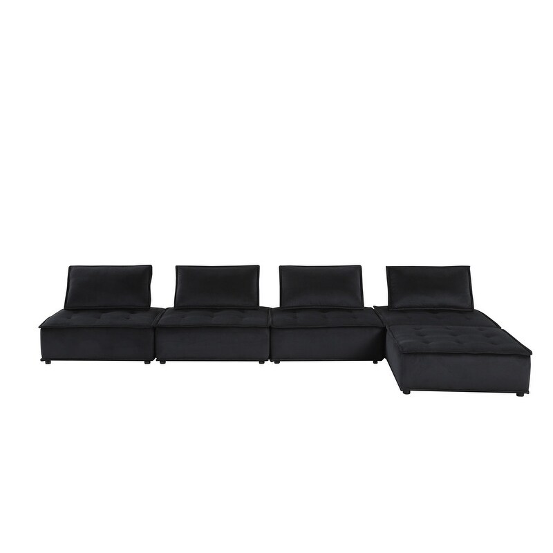 Anna Velvet 5 Pc Sofa and Loveseat