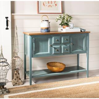 SAFAVIEH Charlotte BlueBrown Buffet Storage Console Table AMH6517B