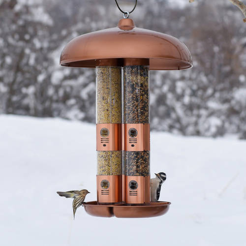 Perky-Pet 10 lb Copper Finish Triple Tube Bird Feeder