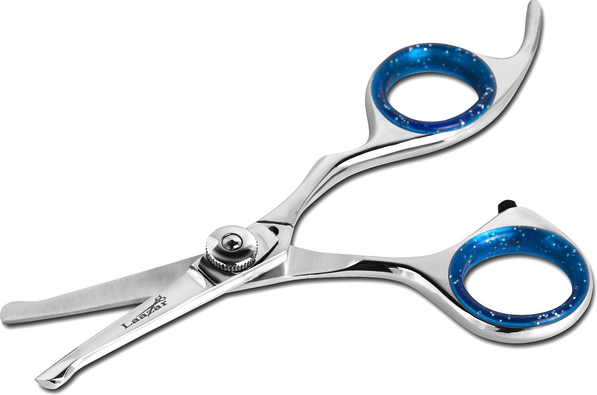 Laazar Pro Shear Straight and Safety Round Tips Dog Grooming Scissors