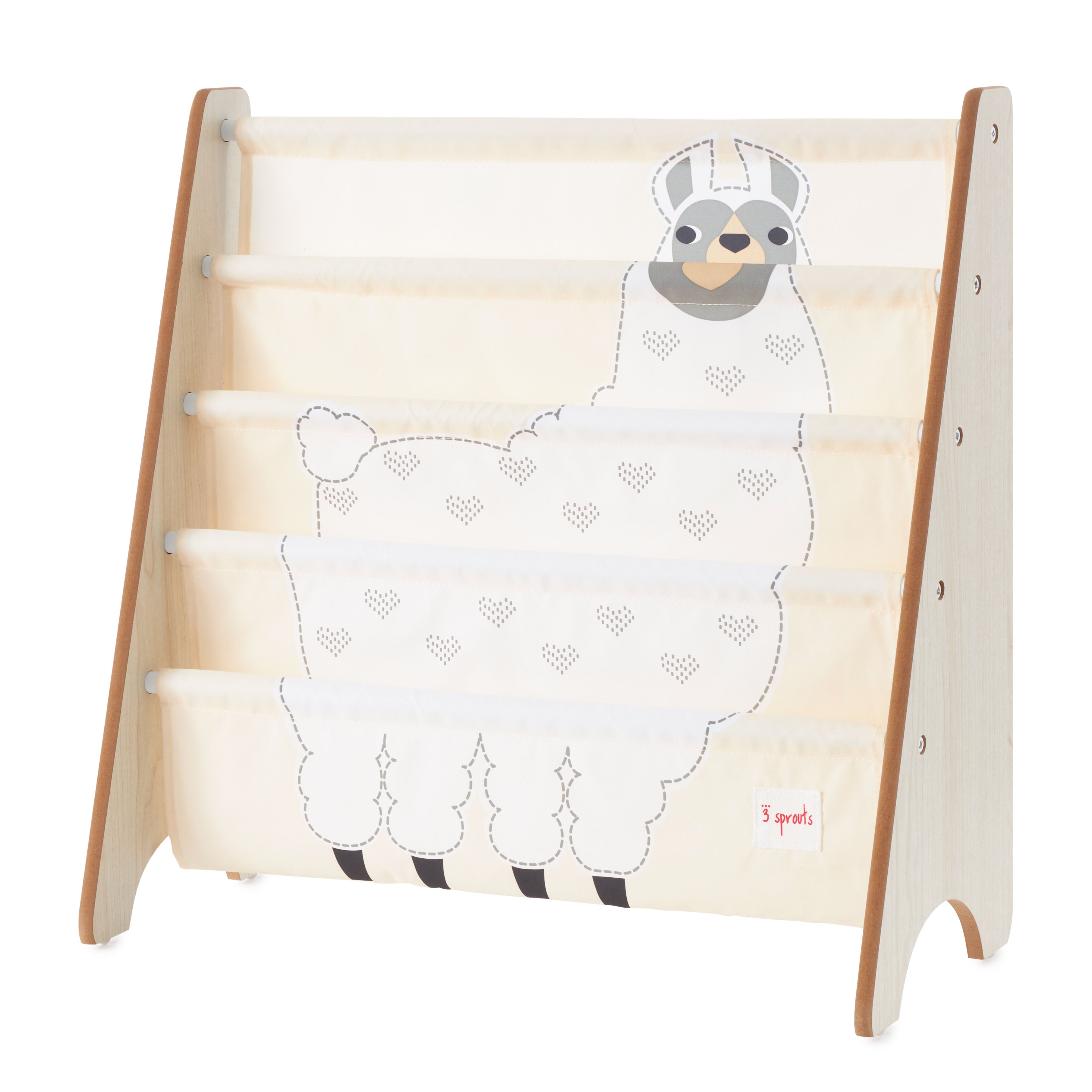 3 Sprouts URKLLM Kids Storage Organizer Baby Room Bookcase Furniture, Llama