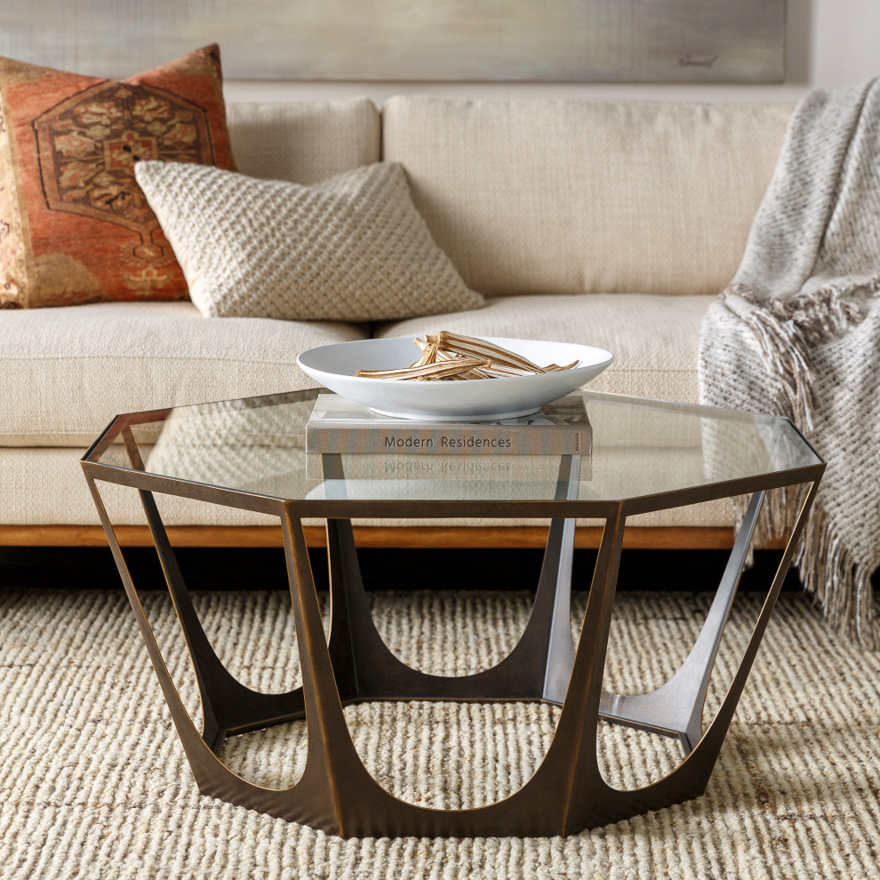 Vortex Modern  Dark Brown Table   Transitional   Coffee Tables   by Surya  Houzz