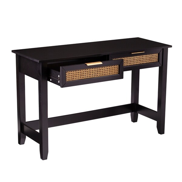 SEI Furniture Chekshire Black Storage Console