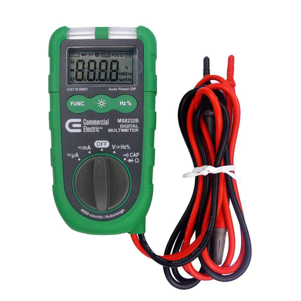 Commercial Electric Auto-Ranging Digital Multimeter MS8232B