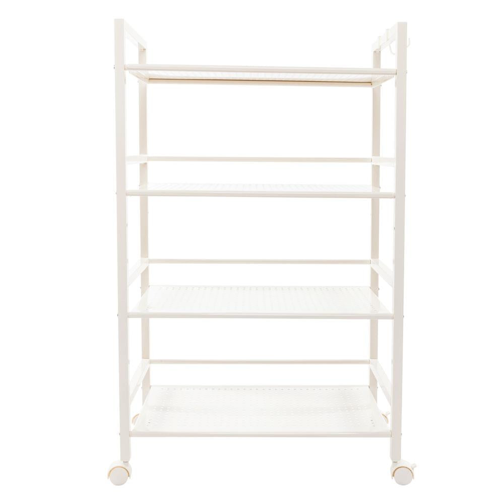 Ktaxon 4-Tier Shelf Rolling Cart Serving Utility Kitchen Bath Room