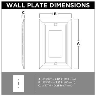 Derby 1-Gang Single DecoratorRocker Wall Plate Satin Nickel (3-Pack) W10244C-SN-K3