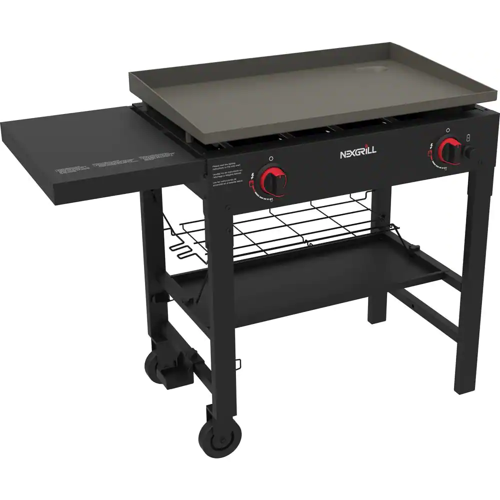 Nexgrill 720-0785PVC 29 in. 2-Burner Propane Gas Grill in Black with Griddle Top Plus Premium Cover