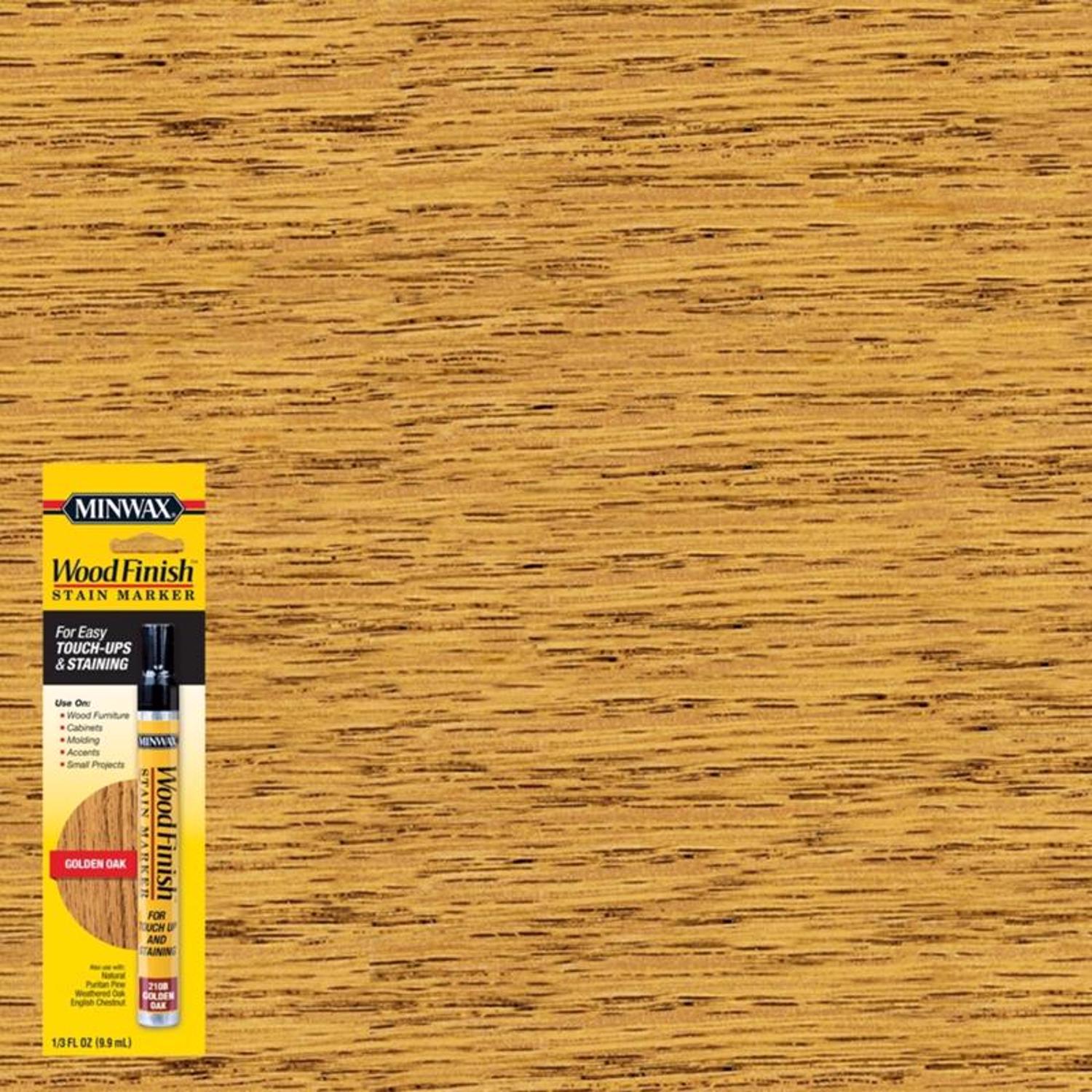 Minwax Wood Finish Stain Marker Semi-Transparent Golden Oak Oil-Based Stain Marker 0.33 oz