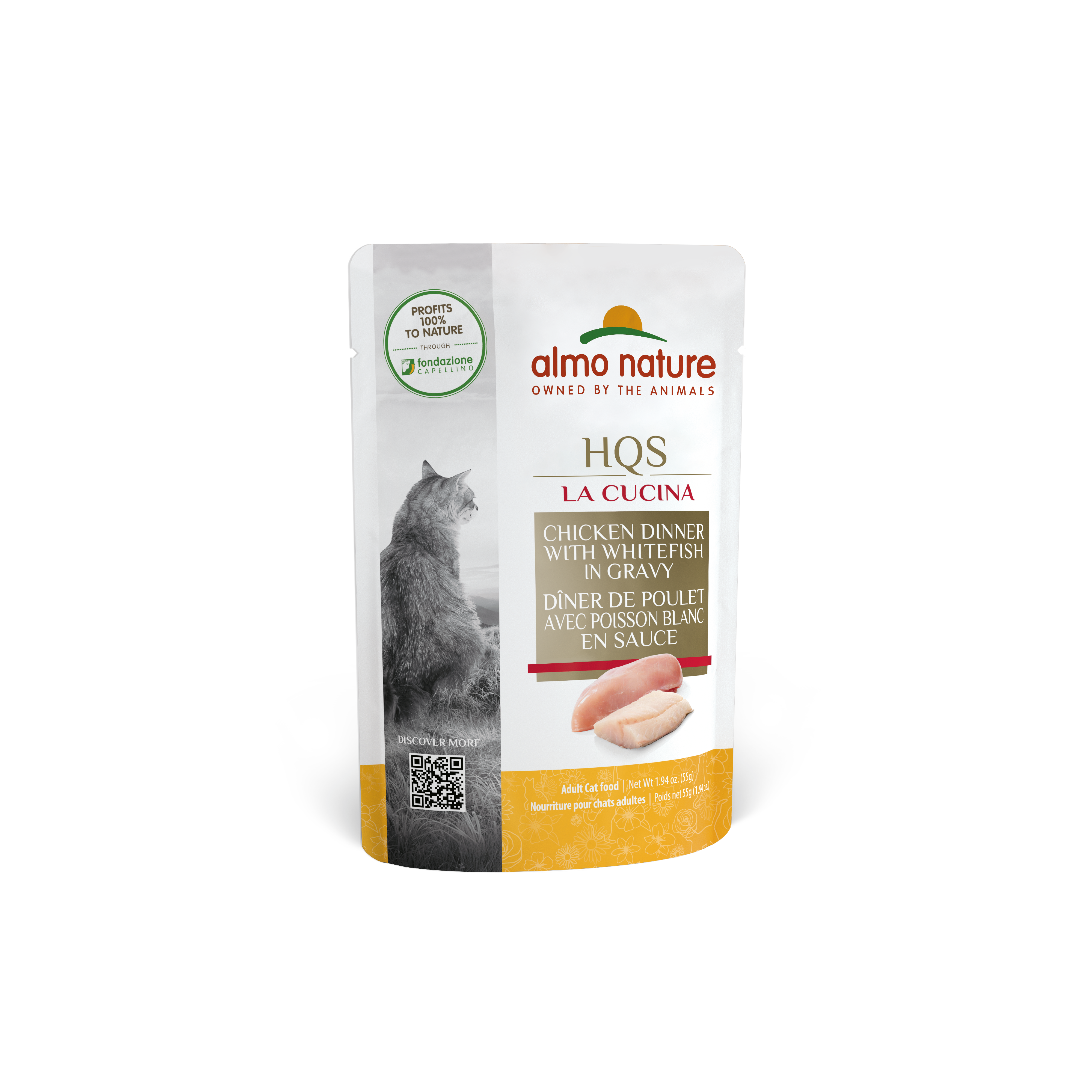 Almo Nature La Cucina Chicken  Whitefish Cat Food Pouch