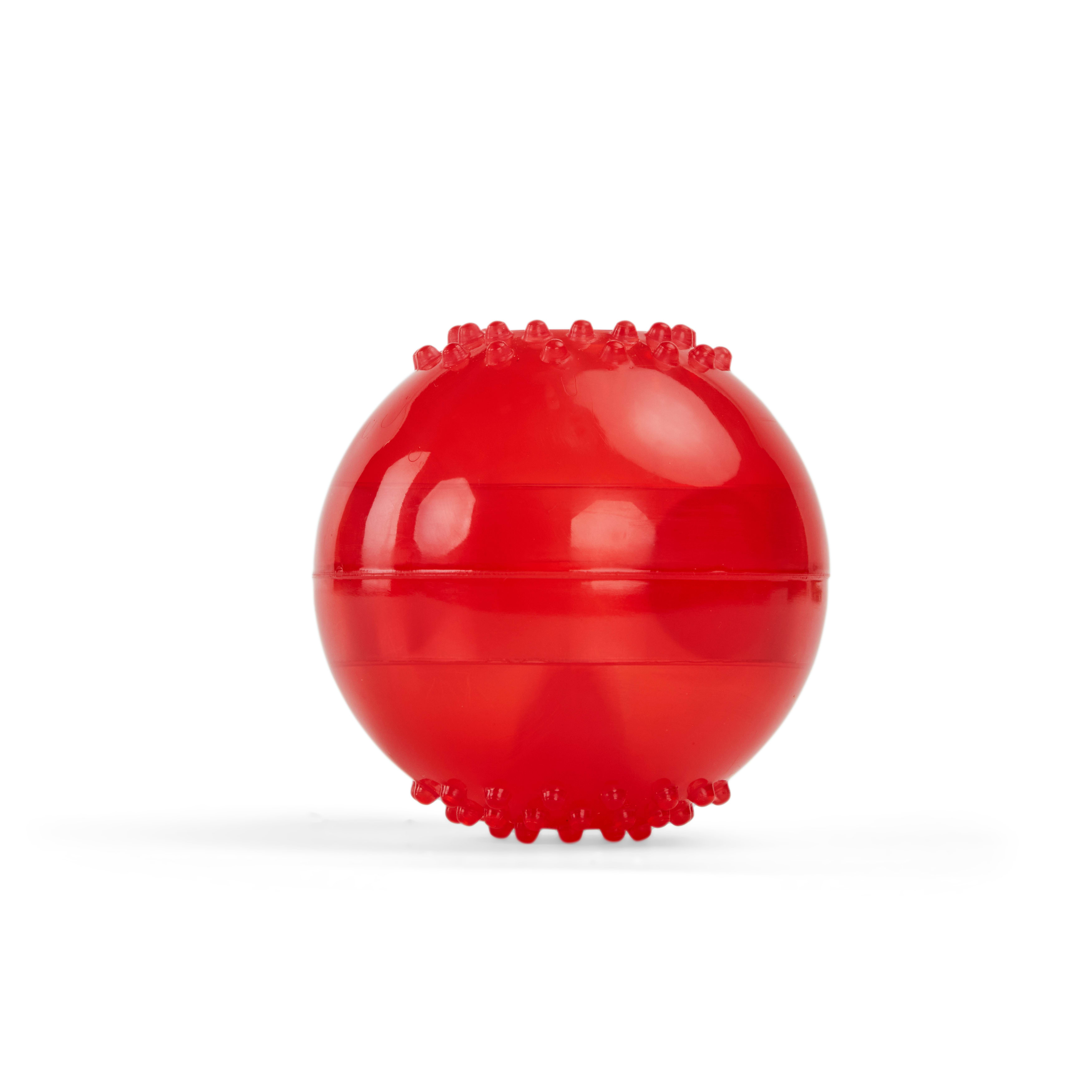 MORE AND MERRIER Red Treat Dispenser Dog Toy， X-Small