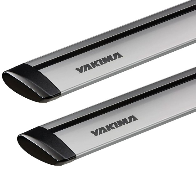 Yakima 70 Inch Aluminum T Slot Jetstream Bar Aerodynamic Crossbars For Roof Rack Systems Compatible With Any Streamline Tower Silver Set Of 2