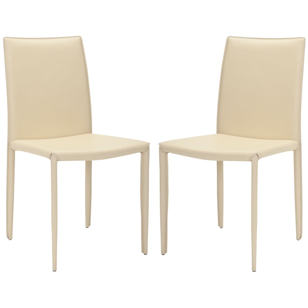 SAFAVIEH Karna Faux Leather Dining Chair (Set of 2)   18.9\