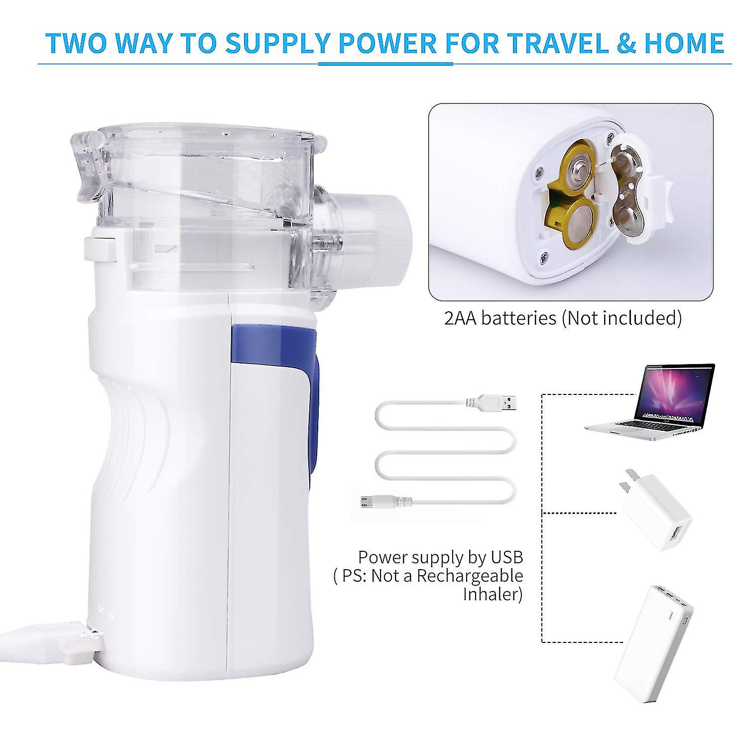 Portable Inhaler Machine Mini Handheld Steam Humidifier Vaporizer Cool Mist Travel Inhale