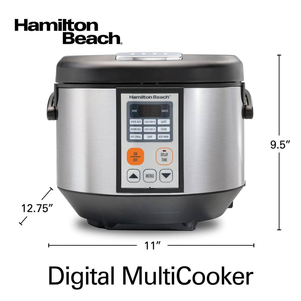 Hamilton Beach 4.5 Qt. Stainless Steel Digital Multi Slow Cooker 37523