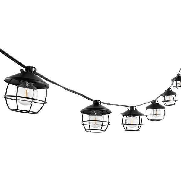 SAFAVIEH Lighting Agitha 10 FT Led Outdoor String Lights - Black Shopping - The Best Deals on String Lights | 40112474