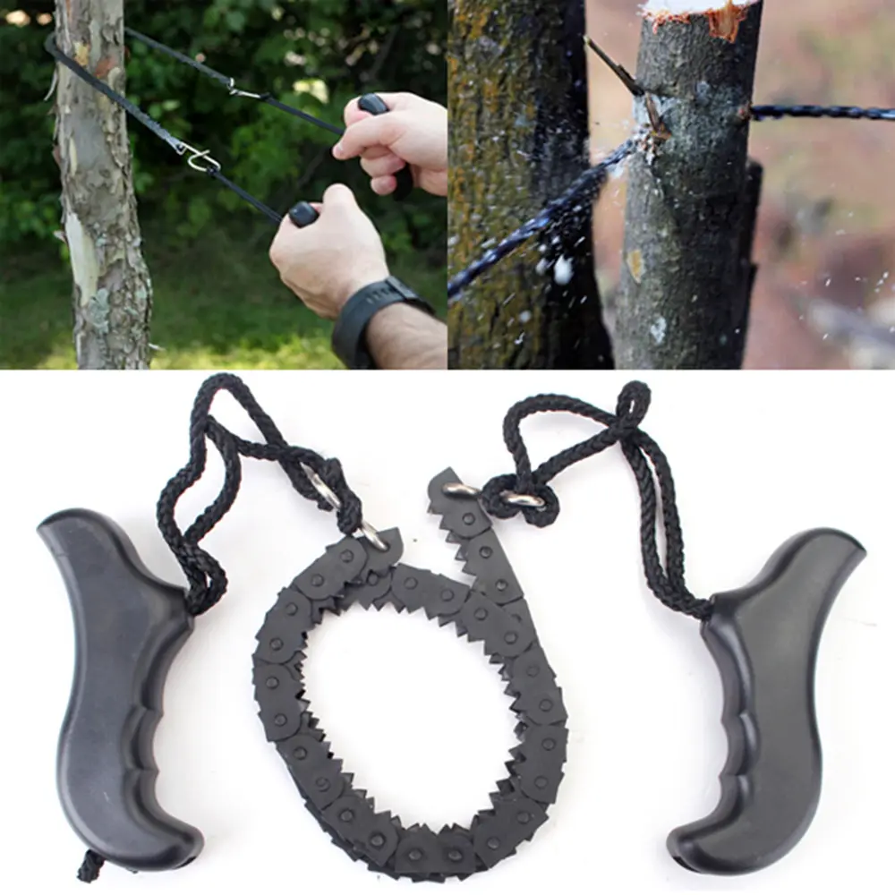 Woodworking Pocket Hand Chainsaw Heavy duty Manganese Survival Wire Saw Camp Hike Outdoor Hunt Fish Tool Cut Cutter Wood Forest