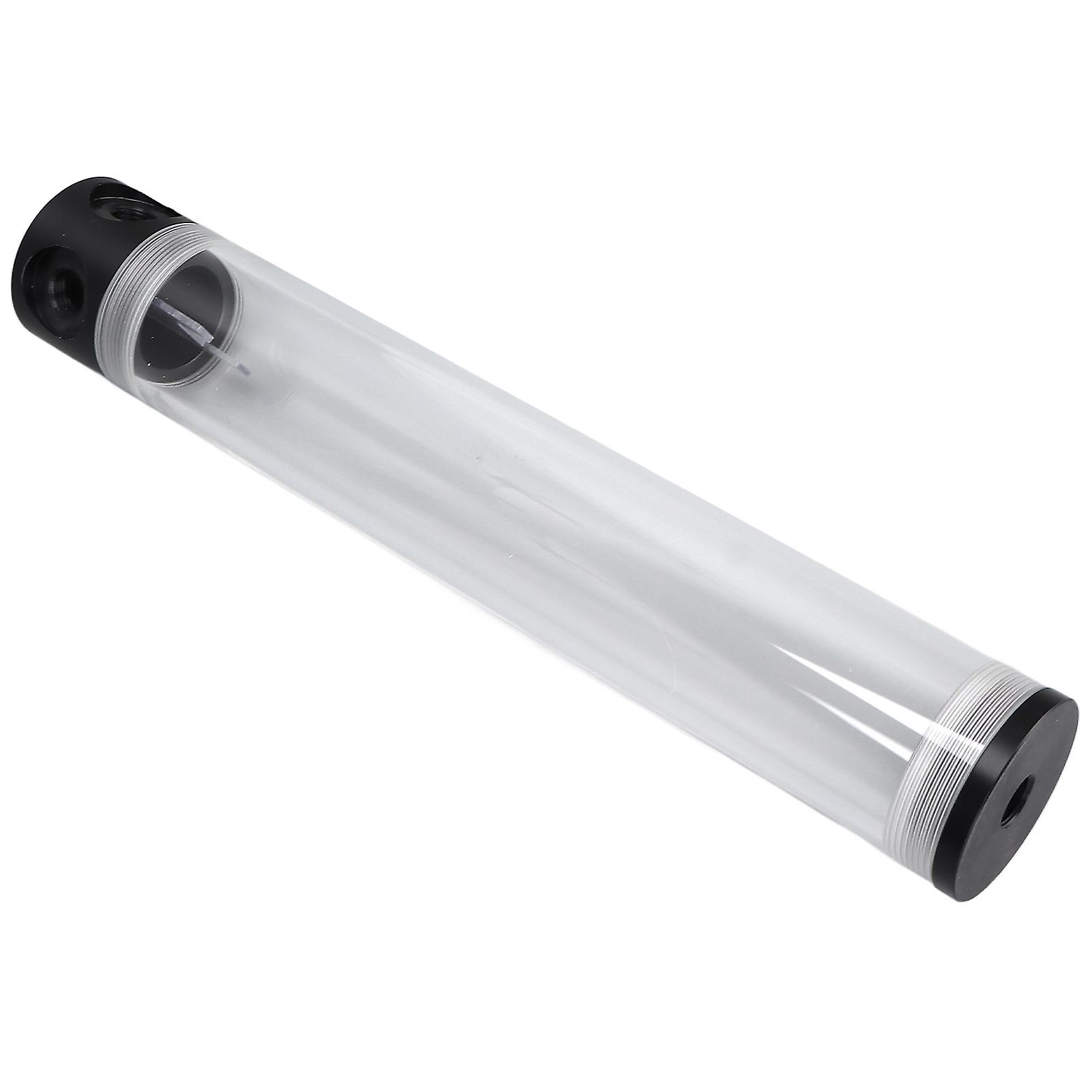 Water Cooling Reservoir 300mm/11.8in Length G1/4in Thread Low Noise Cylindrical Acrylic Plastic Material Cooling Tank