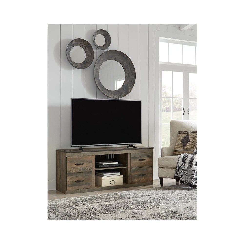 Trinell Casual Large TV Stand  Brown