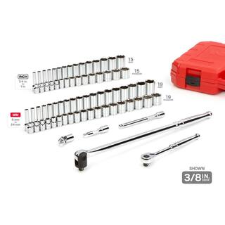 TEKTON 38 in. and 14 in. Drive Mechanics Socket Set (129-Piece) BND00001