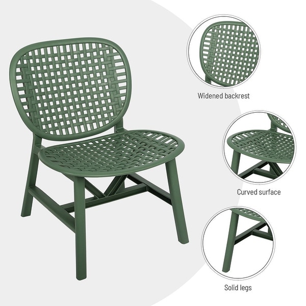 3Piece Hollow Design Patio Table Chair Set，Outdoor Bistro Set