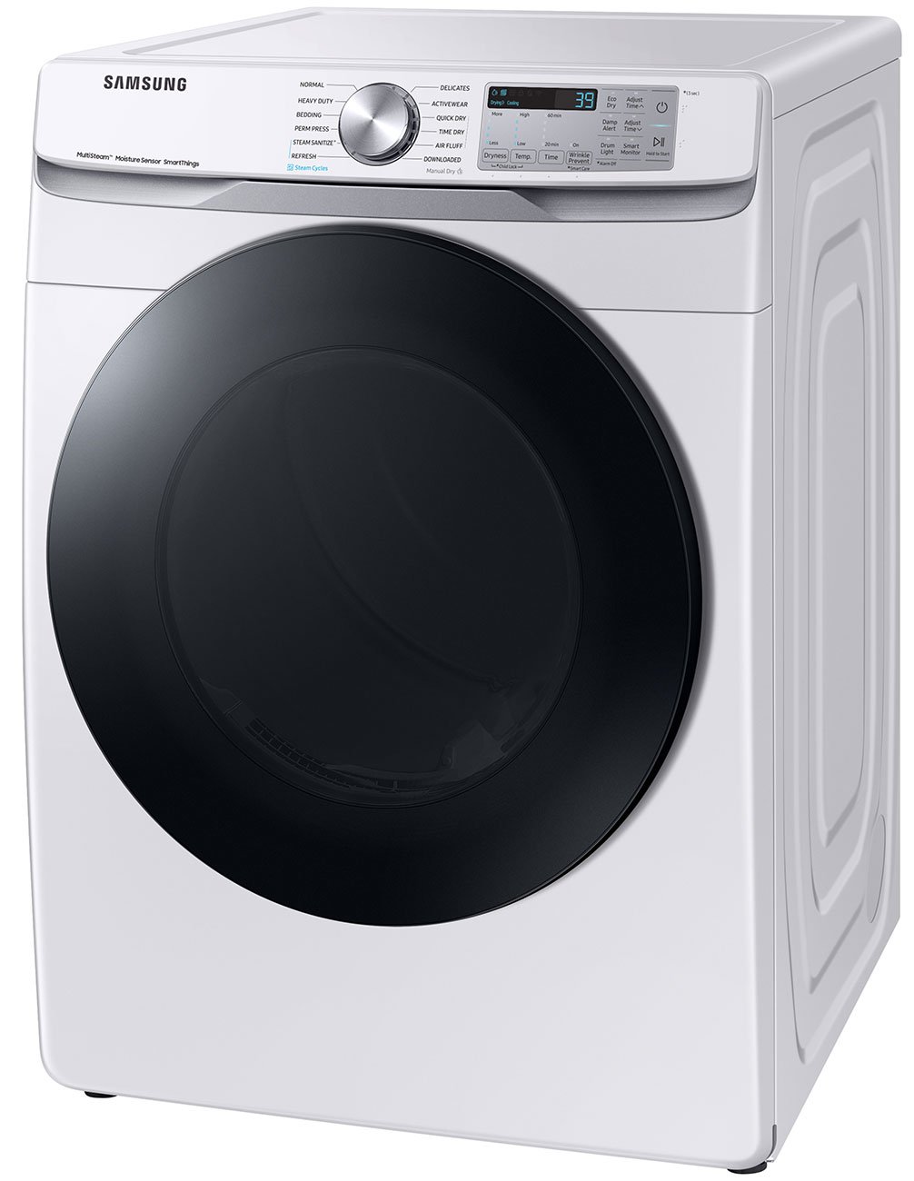  7.5 Cu. Ft. White Smart Gas Dryer With Steam Sanitize+