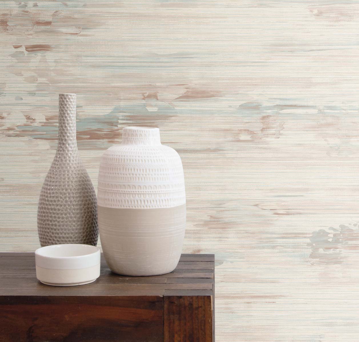 Silk Mistral Rust & Seaside Wallpaper from the Even More Textures Collection