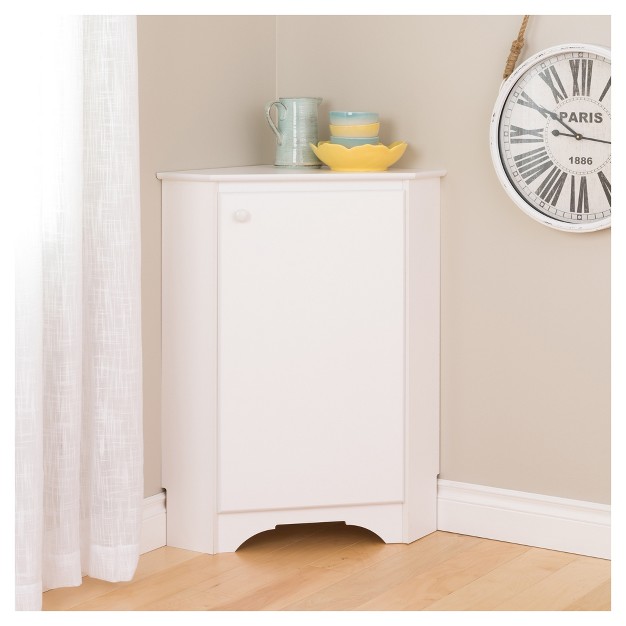 Elite Corner Storage Cabinet White Prepac