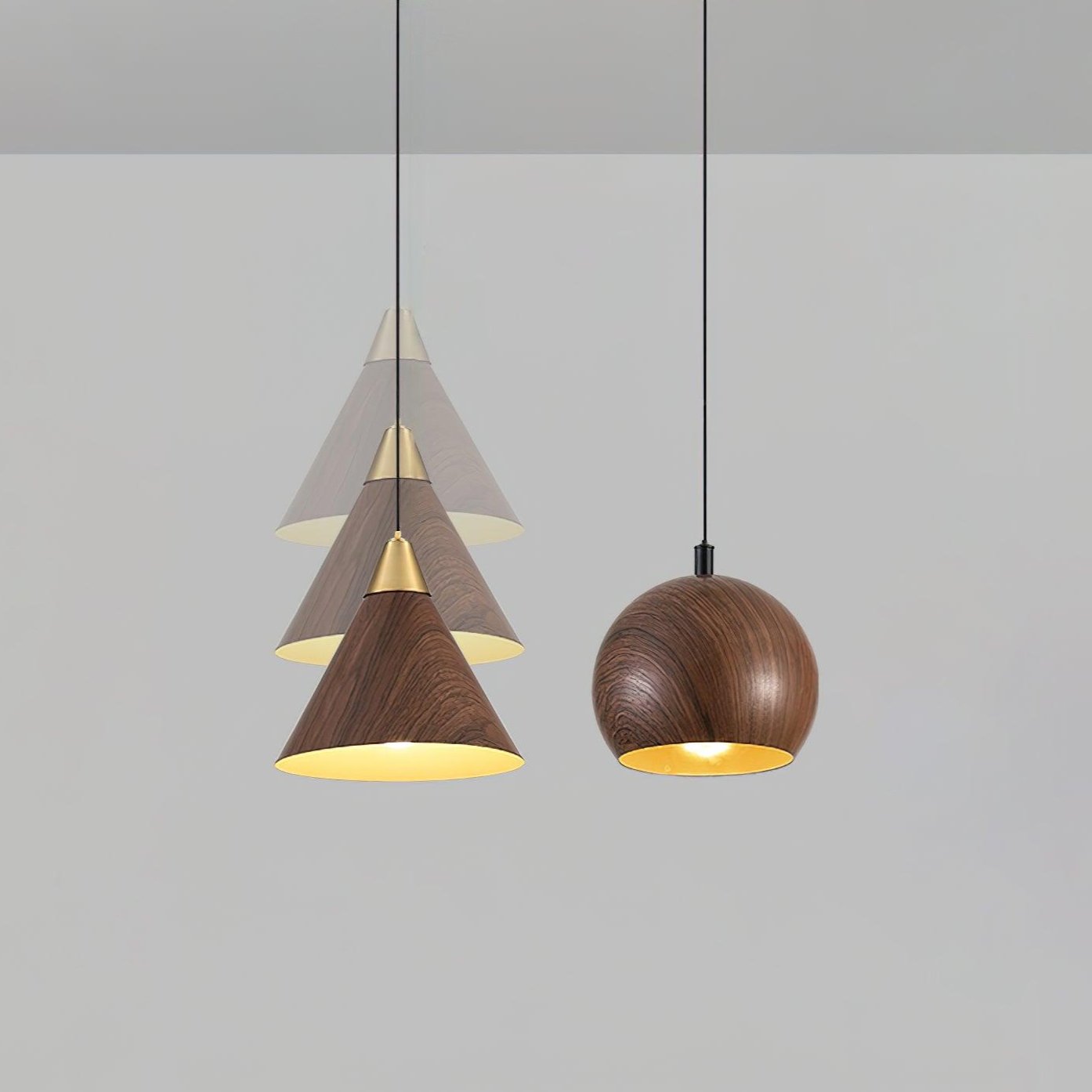 Wood Grain Pendant Lamp