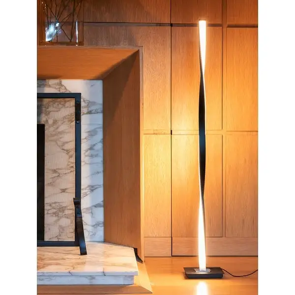 Brightech Helix LED Floor Lamp - Black.