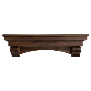 Dogberry Collections 60 in. Dark Chocolate French Corbel Mantel Shelf m-fcor-6077-dkch-none