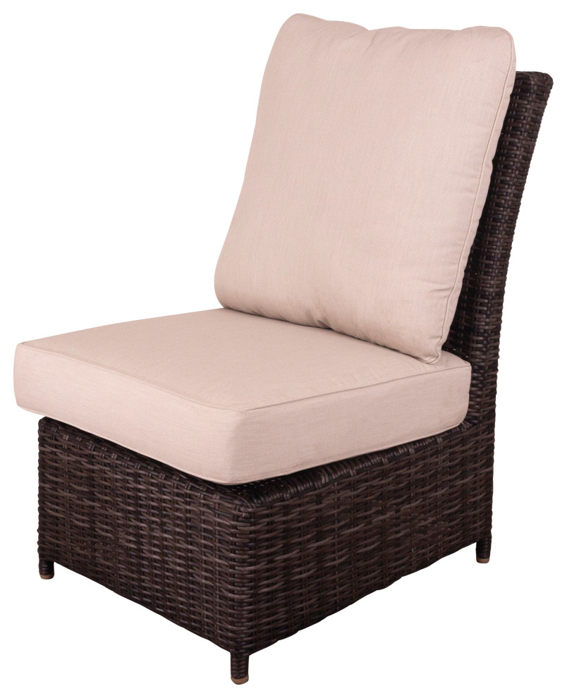 Courtyard Casual Cheshire Armless Middle for sectional Middle Chair   Tropical   Outdoor Lounge Chairs   by Courtyard Casual  Houzz