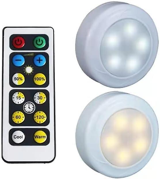 Battery Powered Light Bulb With Remote Control For Non Electric Fixtures，aaa Operated Led Bulbs Warm White Small E27 Puck Lights Daylight Emergency Ba