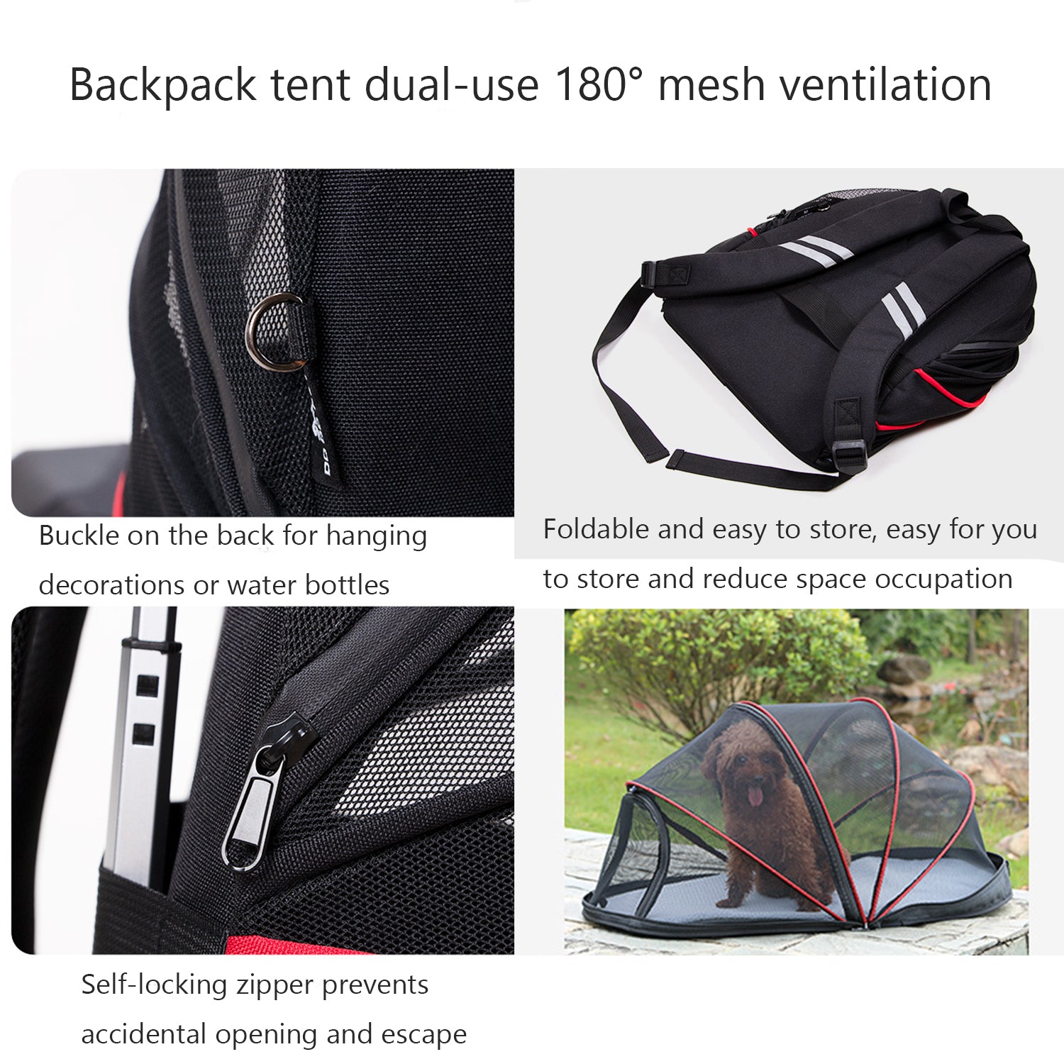 Coloody Expandable Cat Backpack Carrier With Ventilated Breathable Mesh Foldable Expandable Cat Carrier Pet Tent For 1-14 Lbs Cats Puppy