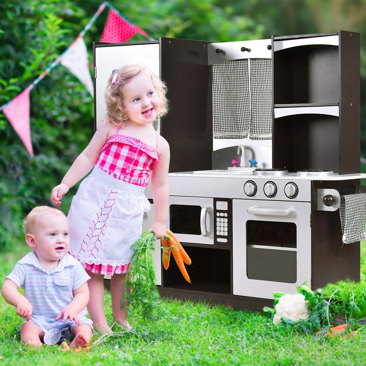 Kids Kitchen Playset,Toddler Gift Toy (37.4