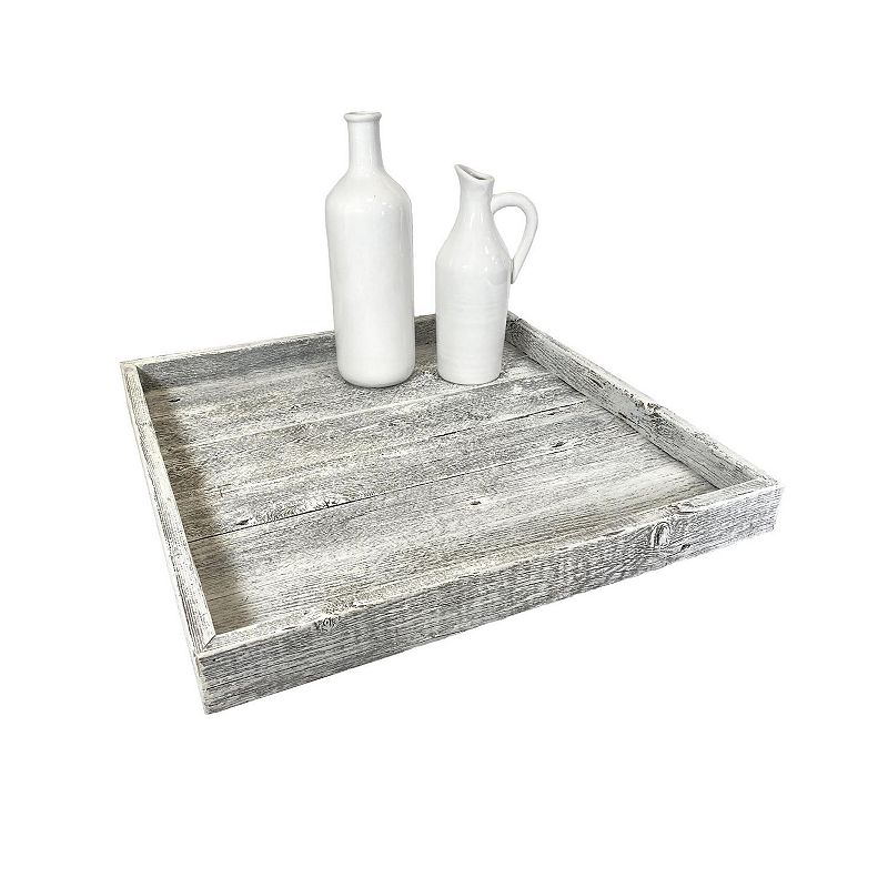 Rustic Farmhouse Extra Large Reclaimed Wooden Ottoman Orangizing Serving Tray