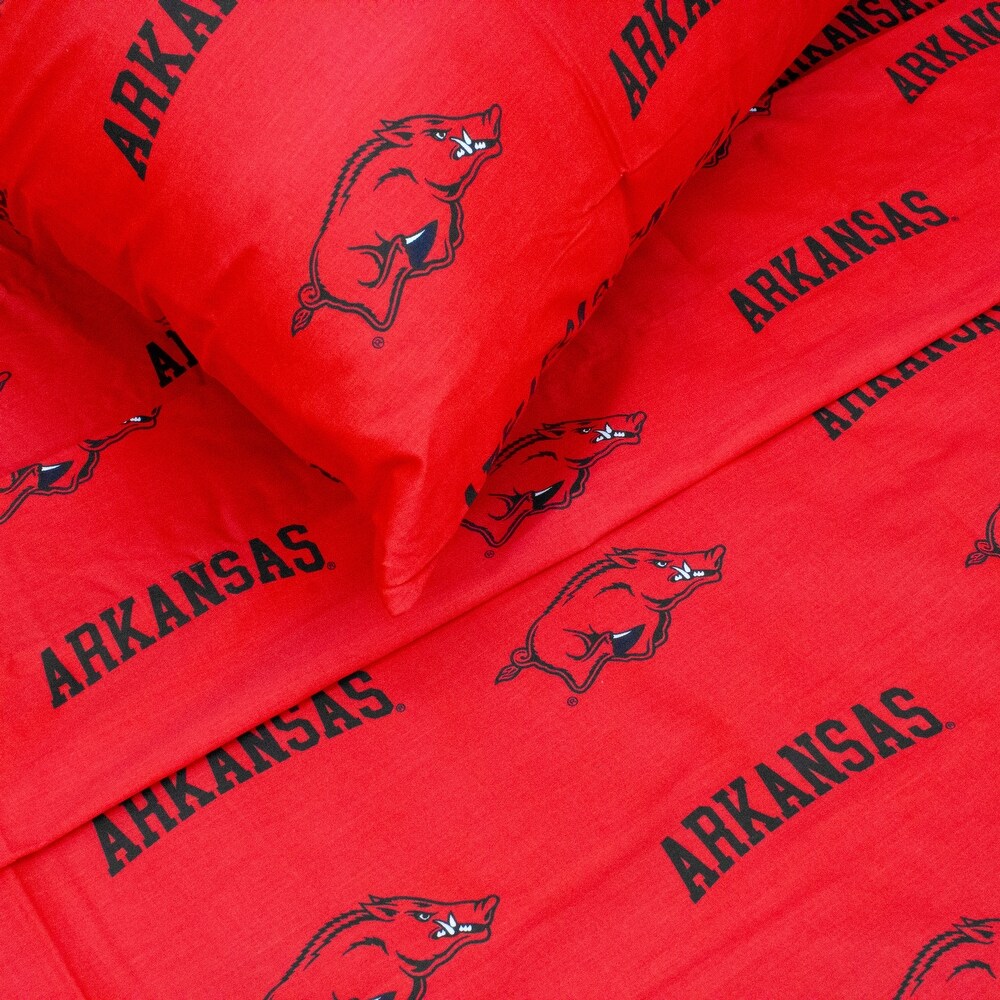 Arkansas Razorbacks 100% Cotton Sheet Set