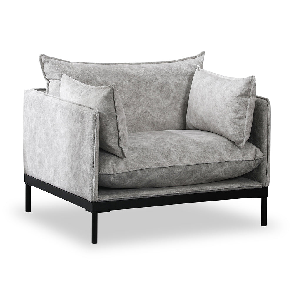 SINCLAIR Fabric Armchair in Grey