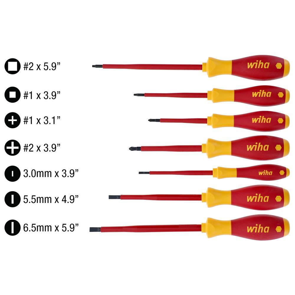 Wiha 7-Piece Insulated SoftFinish Screwdriver Set 32097